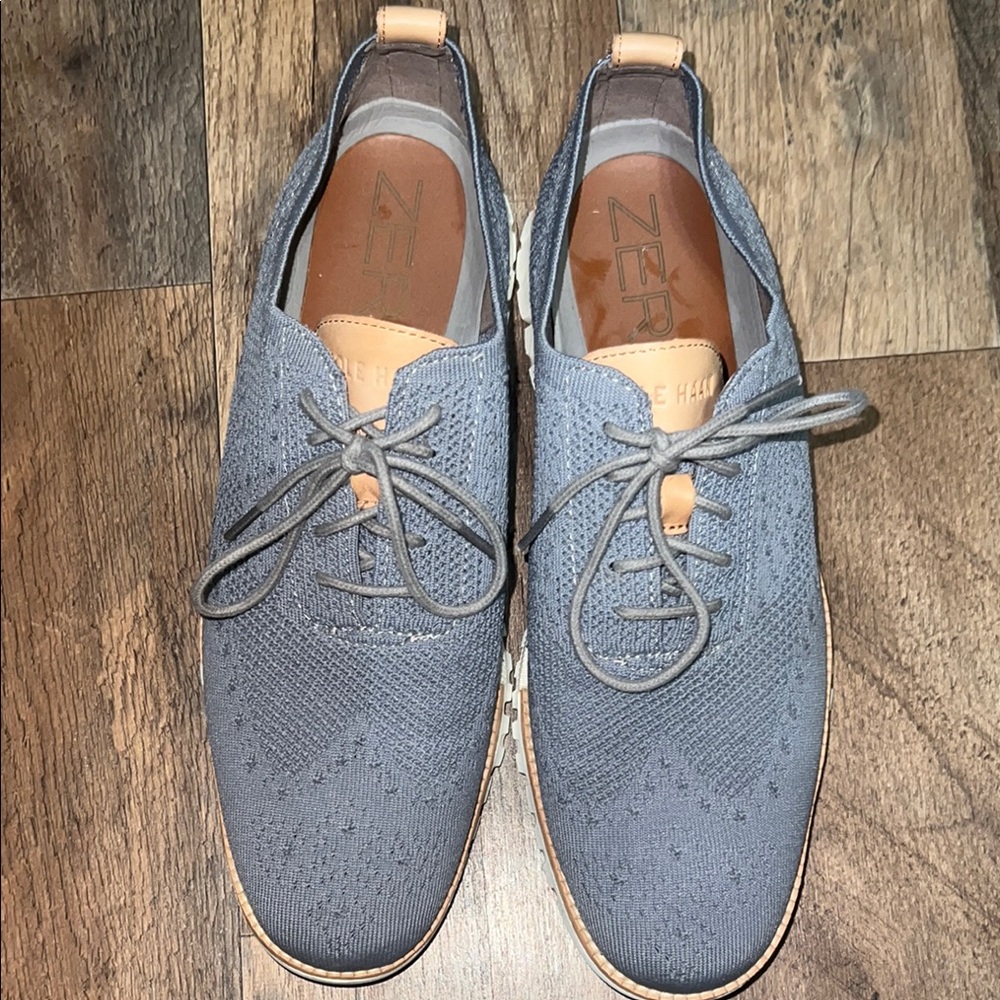 Cole Haan Gray Oxford Shoes Suede Leather size 10m